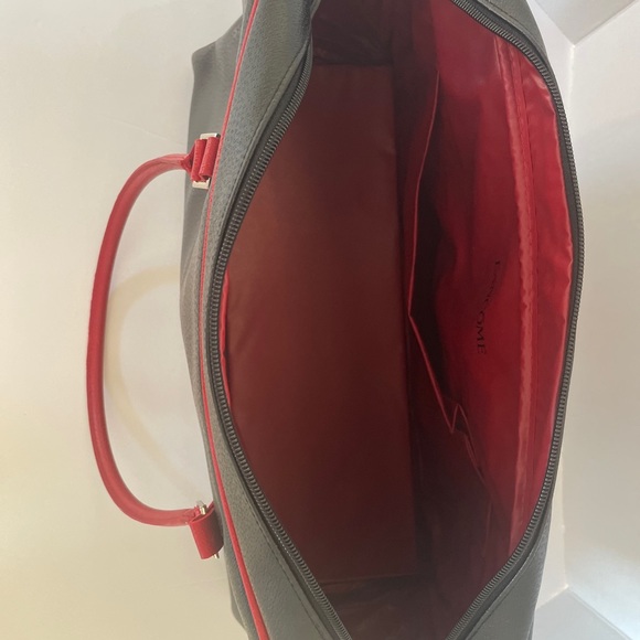 Lancôme black and red handbag tote with size similar to bowling bag. Great size - Picture 4 of 5